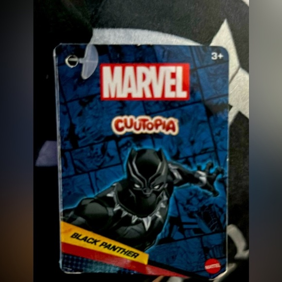 Marvel Cuutopia 7" Squishy Black Panther Plush Toy, Mattel 2022 - Picture 5 of 5
